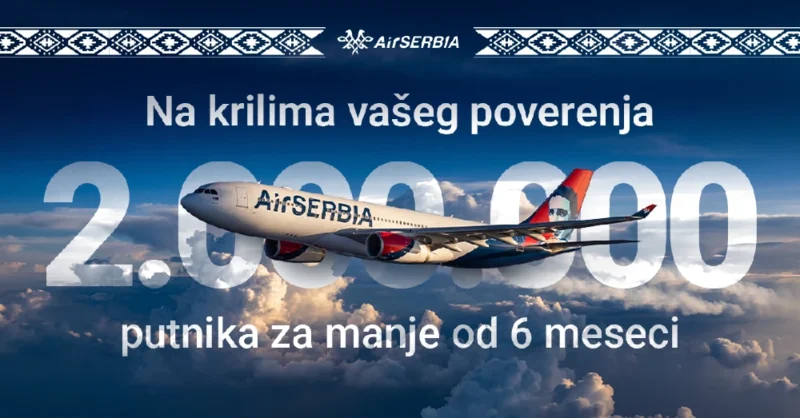 Dva miliona putnika za manje od šest meseci